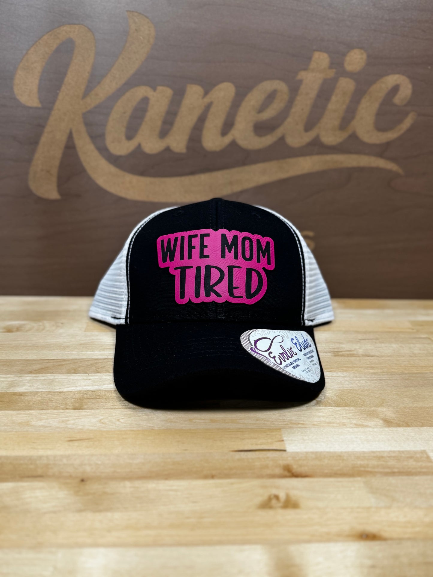 Wife Mom Tired Patch Trucker Hat