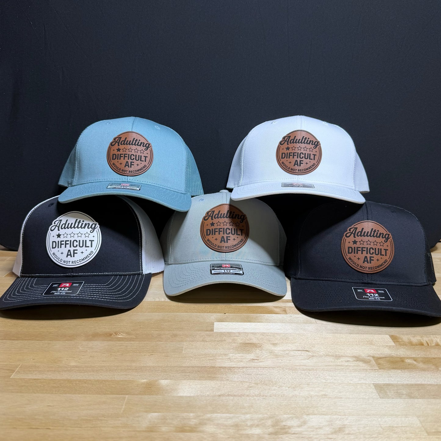 Adulting Difficult AF Would Not Recommend Patch Hat