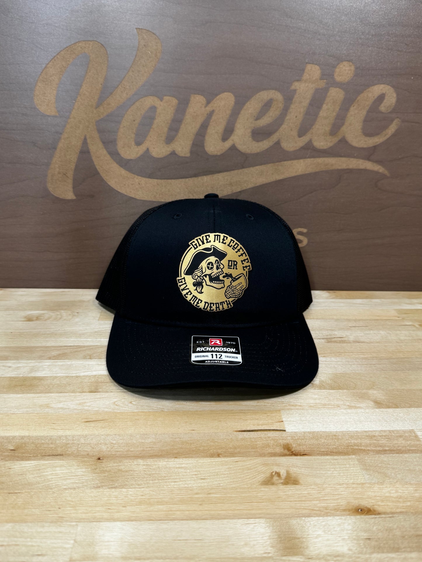 Give Me Coffee or Give Me Death Skull Patch Hat