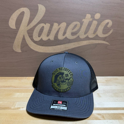 Give Me Coffee or Give Me Death Skull Patch Hat