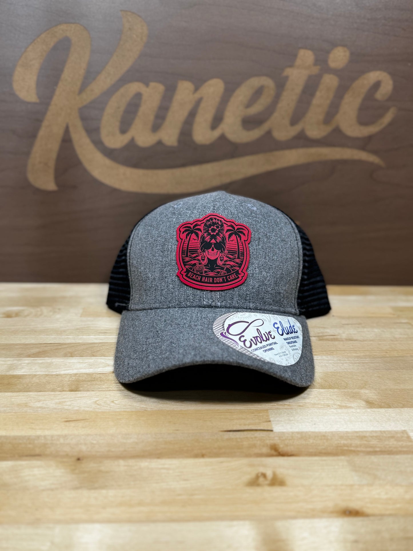 Beach Skull Floral Patch Hat