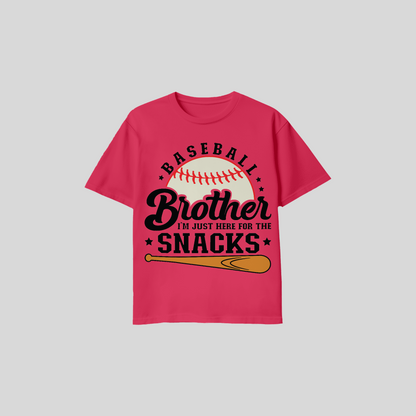 Baseball Brother Shirt – I’m Just Here for the Snacks
