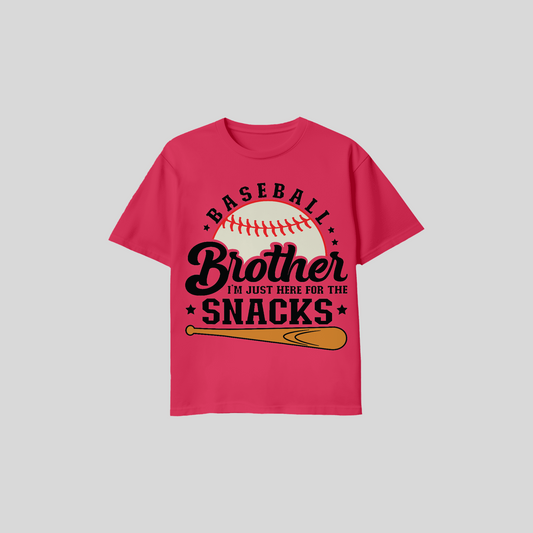 Baseball Brother Shirt – I’m Just Here for the Snacks