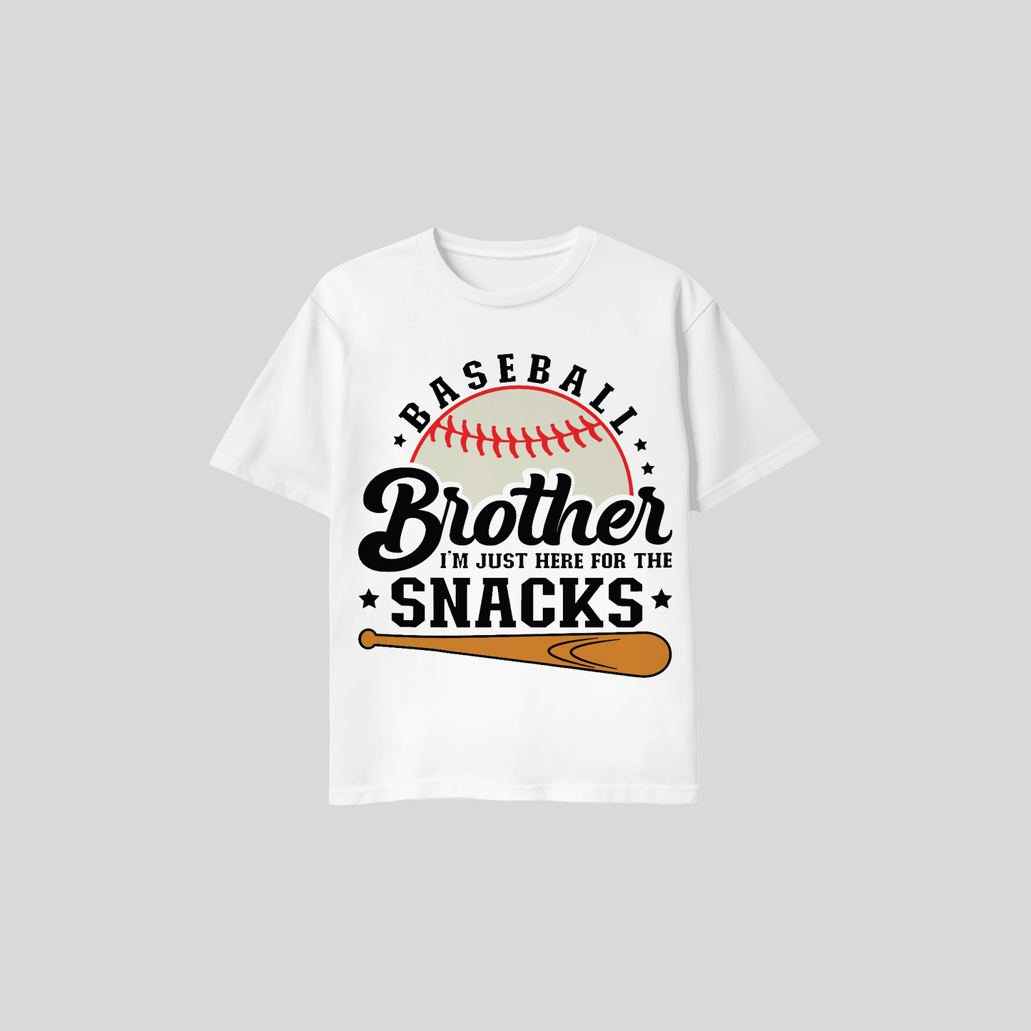 Baseball Brother Shirt – I’m Just Here for the Snacks
