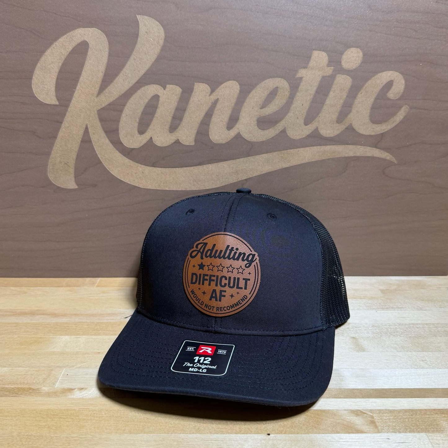 Adulting Difficult AF Would Not Recommend Patch Hat