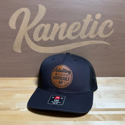 Adulting Difficult AF Would Not Recommend Patch Hat
