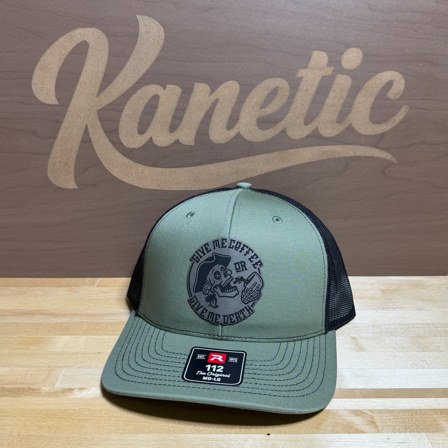 Give Me Coffee or Give Me Death Skull Patch Hat