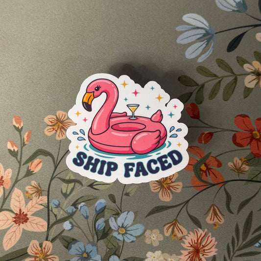 Ship Faced sticker