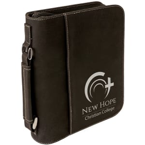 Leatherette Book/Bible Cover with Handle & Zipper