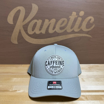 I Run on Caffeine Chaos and Cuss Words Patch Hat