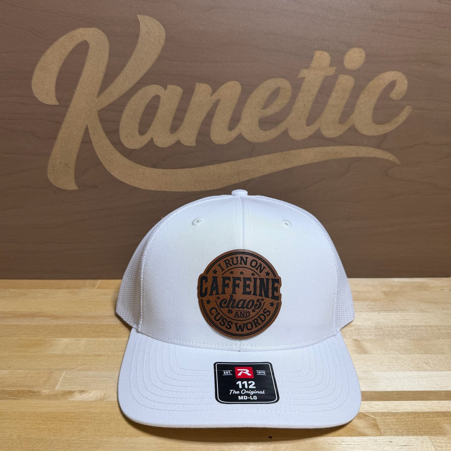I Run on Caffeine Chaos and Cuss Words Patch Hat