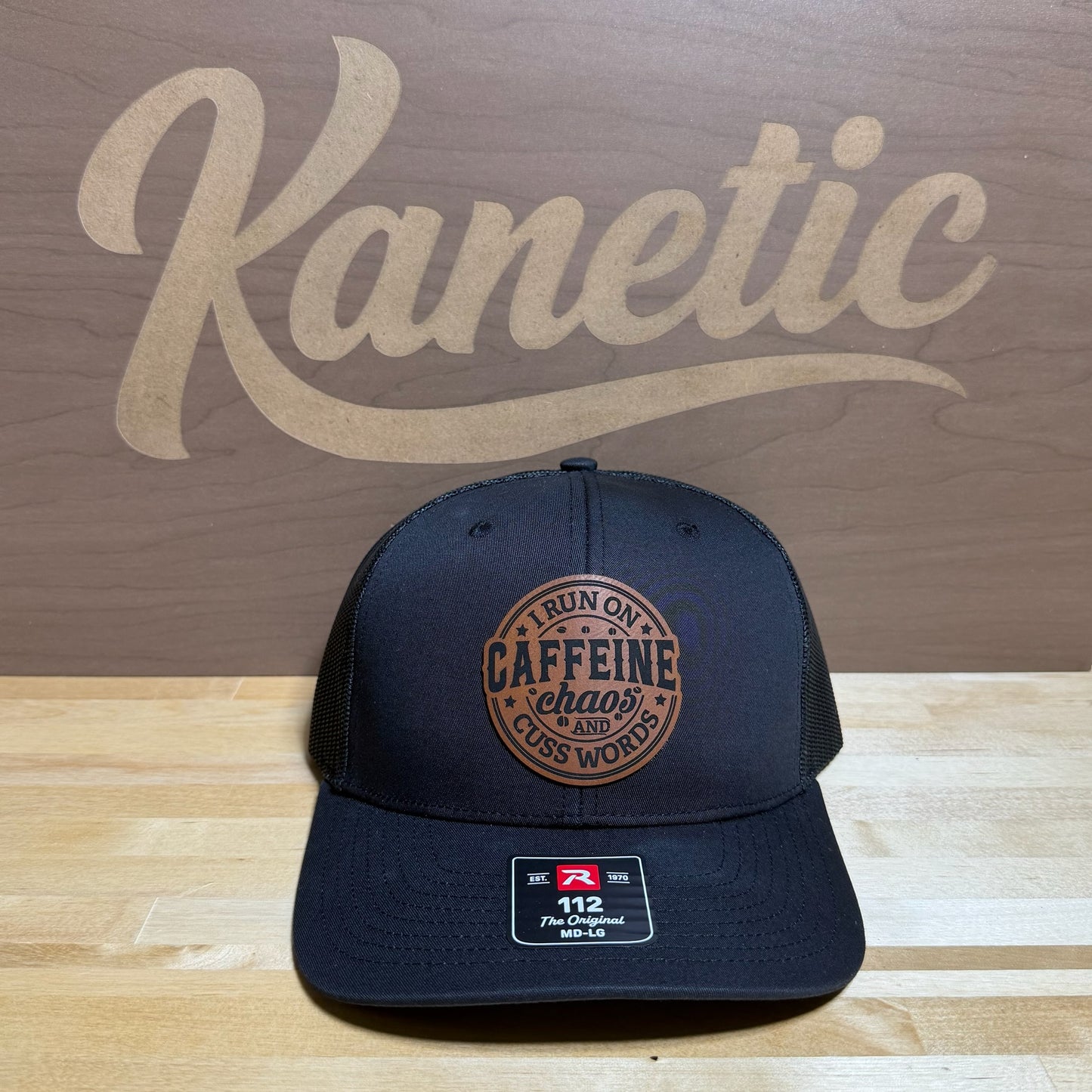 I Run on Caffeine Chaos and Cuss Words Patch Hat