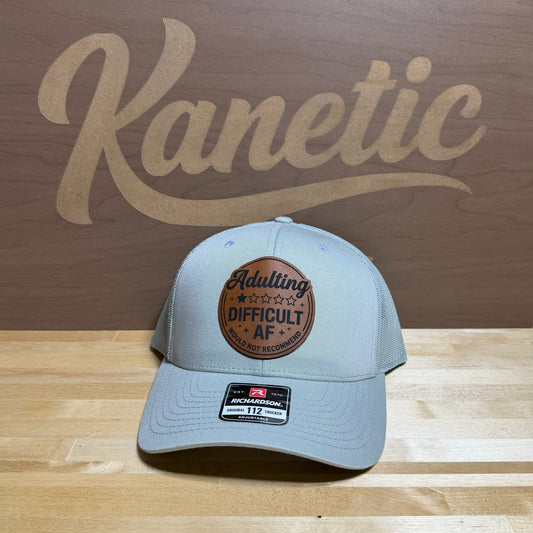 Adulting Difficult AF Would Not Recommend Patch Hat