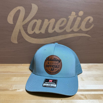Adulting Difficult AF Would Not Recommend Patch Hat