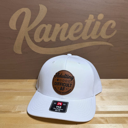 Adulting Difficult AF Would Not Recommend Patch Hat