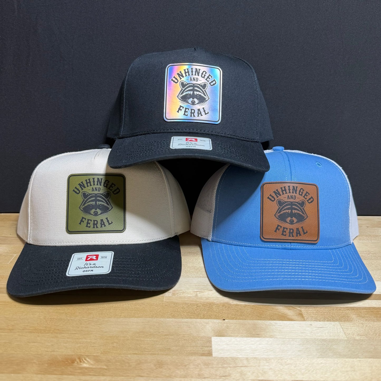 Unhinged and Feral Raccoon Patch Hat