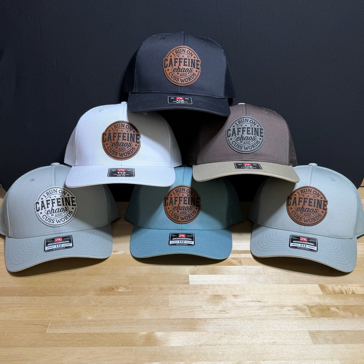 I Run on Caffeine Chaos and Cuss Words Patch Hat