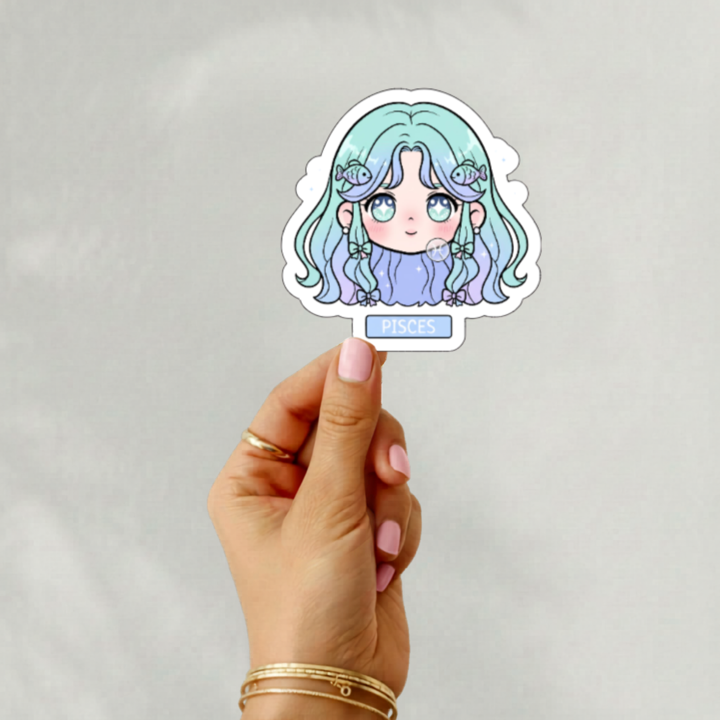 Chibi anime zodiac stickers