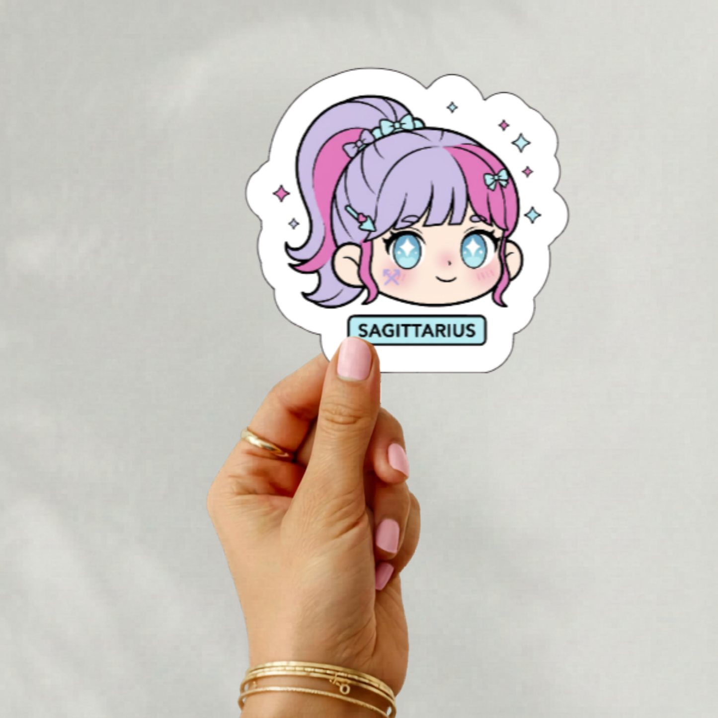 Chibi anime zodiac stickers